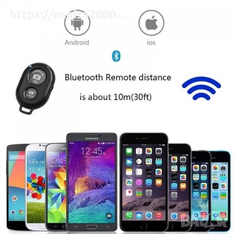 IPhone/Android Трипод с дистанционно управление за телефони, снимка 3 - Чанти, стативи, аксесоари - 29392047