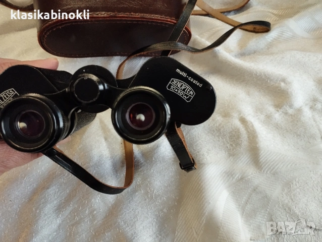 ТОП Немски Бинокъл Carl Zeiss Jena JENOPTEM-MULTI-COATED -10 х 50W-ГДР, снимка 5 - Екипировка - 53889539