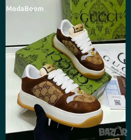 Gucci кафяви дамски маратонки 