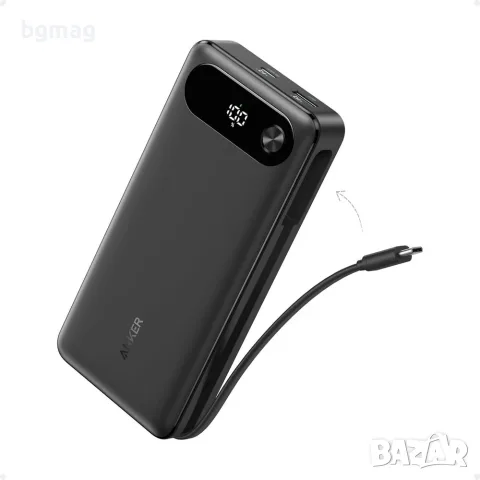 Anker, 20k, 87W, 20000mAh - външна батерия с вграден USB-C кабел