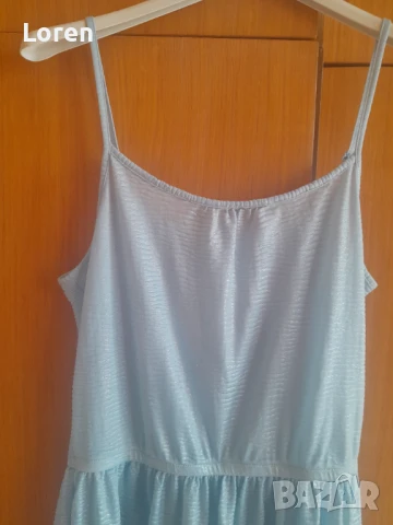 Светло синя рокличка с отблясък, снимка 5 - Рокли - 50954514