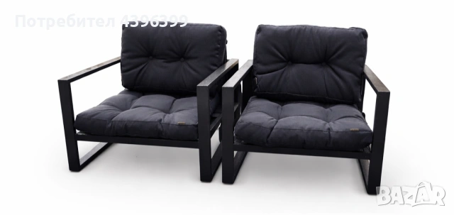 две градински кресла и маса, снимка 2 - Градински мебели, декорация  - 53929735