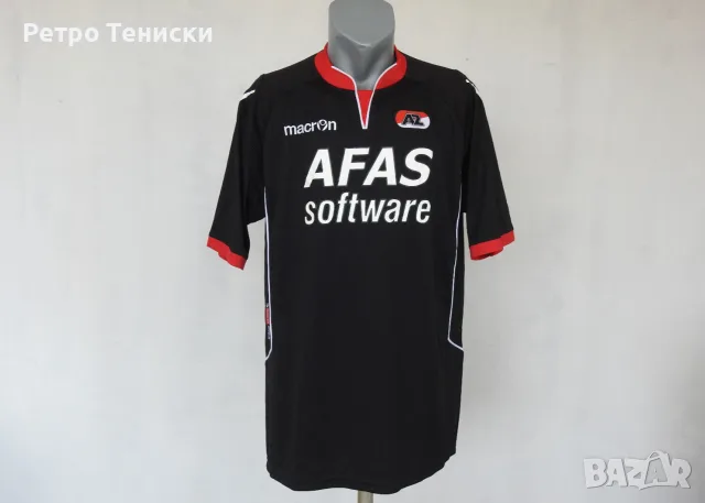 Тениска AZ Alkmaar — Гостуващ Macron — Мъже размер XXXL Черно (сезон 2011/12)