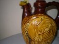 Българска керамика, комплект кана две чаши  за вино, снимка 5