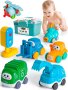 HahaGift Бебешки играчки за момчета 12-18 месеца, снимка 1 - Коли, камиони, мотори, писти - 42275480