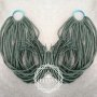 Опашка за Коса с Ластик и Плетени Плитки, Цвят Зелен - Мента КОД Е14, снимка 3