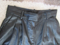Н&M-7/8 дамски черен кожен панталон размер 38 UK 10, снимка 2