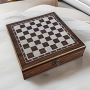 Нов Комплект Дървен Шах и Карти /Дървени Фигури /Настолна Игра - 24х24см, снимка 2