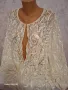 Бяла финна Жилетка /дантела и перли, снимка 2