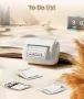 Tattmuse мини термичен принтер Q02E, Bluetooth, с 3 ролки термо хартия, бял, снимка 3