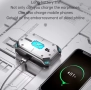 Смарт безжични слушалки TWS EM-M41, Bluetooth 5.2, LED дисплей, ЧЕРНИ, снимка 4