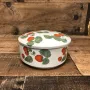 Стара Винтидж кръгла керамична кутия  за дрънкулки/ бонбони/ бижута/ ягоди   Внос Германия 🇩🇪, снимка 2