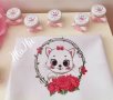 Украса За бебешка погача на тема коте , снимка 3