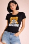 Черна тениска MOSCHINO с мече – стилен дамски модел, снимка 1