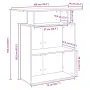 vidaXL Приемно бюро, бетонно сиво, 100x40x104 см, инженерно дърво, снимка 10