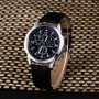 ✨Класически мъжки ръчен часовник с кожена верижка, снимка 1 - Луксозни - 39235339