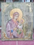 ИКОНА-ДЕВА МАРИЯ С МЛАДЕНЕЦА ,МАСЛО ВЪРХУ ПЛАТНО, снимка 1