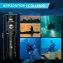 Фенер за гмуркане WindFire, фенер за гмуркане, IPX8, 3000 лумена с 3 режима и индикатор, снимка 8