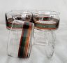 Пет стъклени чаши за коктейл с популярен дизайн от 70-те години на минали век., снимка 5