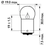 Автомобилна Крушка PHILIPS R10W, 24V,10W,тип фасунга:BA15S № 13814CP, снимка 2