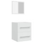 vidaXL Шкаф за баня с огледало, бял, 41x38,5x48 см（SKU:804818, снимка 1 - Шкафове - 44505755