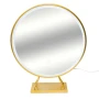 Огледало LED златно на стойка, снимка 1