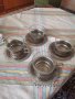 Чаши за кафе чай-стъклени с подстаканче и чинийка