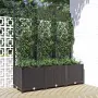 vidaXL Градинска саксия с решетка, черна, 120x40x136 см, полипропилен, снимка 7