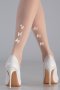 BellaDonna нови бели силиконови чорапи сватбена колекция, снимка 1 - Бельо - 38949902