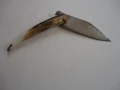 Огромна сойка нож рог гравюри маркирана наваха , снимка 2