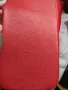 Genuinе Leather 🇮🇹 100% Кожа Италианска червена чанта, снимка 4