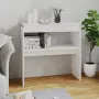 vidaXL Конзолна маса, бяла, 80x30x80 см, инженерно дърво, снимка 2