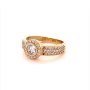 Златен дамски пръстен 2,99гр. размер:54 14кр. проба:585 модел:16698-3, снимка 2