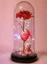 Романтична стъкленица с роза, мече и LED светлини, снимка 4