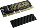 NVMe PCIe адаптер с радиатор, M.2 NVMe SSD към PCI Express 3.0, снимка 1 - Други - 34215046