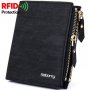 Baborry Стилен мъжки портфейл с RFID защита с два ципа, снимка 1 - Портфейли, портмонета - 29164890