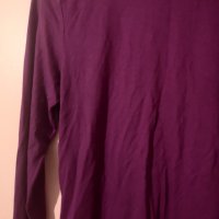 Нова лилава трикотажна блуза с дълъг ръкав поло L размрр, снимка 3 - Блузи с дълъг ръкав и пуловери - 38722582