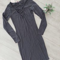 Разпродажба Нова черна рокля рипс, снимка 1 - Рокли - 40343563