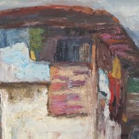 Данаил Дечев 1891-1962 Възрожденска къща с.Белово маслени бои, снимка 4 - Картини - 42065927