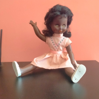 Стара кукла негърка афро Германия винтидж 40 см, снимка 8 - Колекции - 44925353