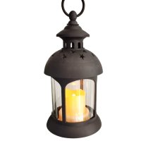 4139 Декоративен фенер Led лампа с реалистична свещ, снимка 6 - Декорация за дома - 42860819