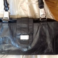 Черна чанта - естествена кожа, снимка 1 - Чанти - 31321257
