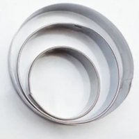 3 размера кръг кръга кръгове метални форми форма резци резец за фондан тесто бисквитки декор торта, снимка 1 - Форми - 39629745