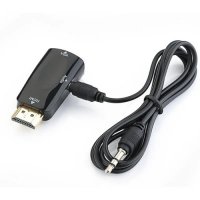 HDMI към VGA(D-SUB) преход адаптер за видео карта монитор ХДМИ, снимка 2 - Кабели и адаптери - 29560791