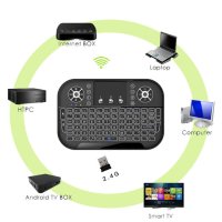 Безжична мини Клавиатура A8 с Li-Ion +Bluetooth светеща, TouchPad за компютър, лаптоп, TV Box, снимка 8 - Дистанционни - 42170284