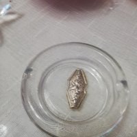 малък стъклен пепелник със сребро, снимка 2 - Други - 42852349