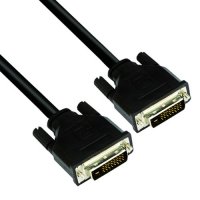 Кабел DVI 24+1 Dual Link Мъжко - Мъжко 1.5м VCom SS001238 Черен, Cable DVI M/M, снимка 1 - Кабели и адаптери - 33986832