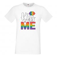  Мъжка тениска Kiss Me multicolor Прайд,Празник.Повод,Изненада, снимка 12 - Тениски - 37102936