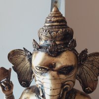 Огромна бронзова фигура на Индийския бог на мъдростта(Ганеша), снимка 11 - Антикварни и старинни предмети - 40060975