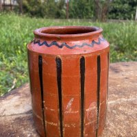 Керамично съдче, ваза - гледжосано. , снимка 2 - Антикварни и старинни предмети - 42266460